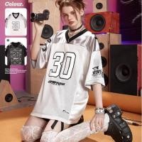 ราคา Betty Boop UNIFREE hip hop short sleeved T shirt college เสื้อกีฬาสปอร์ตโอเวอร์ไซซ์ ฟุตบอล (25717635597)