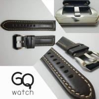 ราคา GQ watch สายนาฬิกา สายหนังแท้ เรียบหรู รุ่น Classic Vintage wristwatch strap genuine leather seiko panerai smartwatch (6124650497)