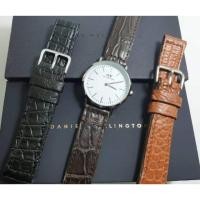 ราคา GQ watch สายนาฬิกา หนังจระเข้แท้ สำหรับ นาฬิกา DW Seiko Casio wristwatch strap genuine leather (2634069724)