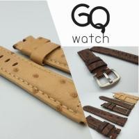 ราคา GQ watch สายนาฬิกา สายหนัง Luxury หนังแท้ ระดับหรู ดูผู้ดี ไม่ซ้ำใคร ลาย Classic Ostrich Dot strap genuine leather (6422960935)