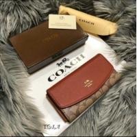 ราคา กระเป๋าสตางค์ coach 3พับ ขนาด 8 นิ้ว กระเป๋าสตางค์ใบยาว กระเป๋าสตางค์3พับ wallet bag โค้ช (4632140399)