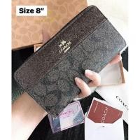 ราคา กระเป๋าสตางค์ ซิปรอบใบยาว coach ขนาด 8 นิ้ว มีกล่องเเบรนด์ (4069509970)