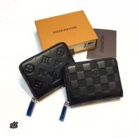 ราคา ซิปรอบ ขนาด 4 5 นิ้ว กระเป๋าสตางค์ใบสั้น หลุยส์ louis Wallet (3909604801)