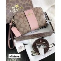 ราคา กระเป๋าคล้องมือ1ซิป กระเป๋าสะพาย1ซิป ขนาด 7 5 นิ้ว คล้องมือ crossbody โค้ช (8274165286)