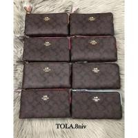 ราคา พร้อมส่ง ส่งไว กระเป๋า กระเป๋าคล้องมือ Coach 2 ซิป ขนาด 8 นิ้ว wallet bag โค้ช งานสวยมาก (12313000939)