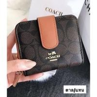 ราคา พร้อมส่ง กระเป๋าสตางค์ Coach กระเป๋าสตางค์สองพับ กระเป๋าสตางค์ใบสั้น 3 in 1 พกพาสะดวกจ้า coach wallet โค้ช (2077984499)