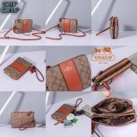 ราคา พร้อมส่ง กระเป๋า coach bag 2ซิป คล้องมือ สายสะพาย ขนาด 7 5 นิ้ว crossbody กระเป๋าสีขาว โค้ช (6107270786)