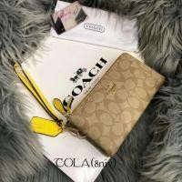 ราคา กระเป๋าคล้องมือ coach งาน 2ซิป (6216725459)