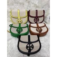 ราคา กระเป๋า กระเป๋าสะพายข้าง งานแท้ OUTLET TORY BURCH MILLER CANVAS QUADRANT SADDLE BAG (22505584825)