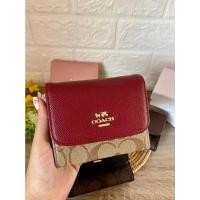 ราคา กระเป๋าสตางค์ coach ใบสั้น สามพับ พกพาง่าย ใส่กระเป๋ากางเกงได้ (12877649319)