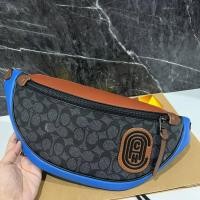 ราคา กระเป๋า OUTLET แท้ COACH RIVINGTON BELT BAG IN COLORBLOCK SIGNATURE CANVAS WITH COACH PATCH COACH 962 (10680054362)
