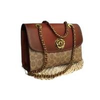 ราคา Outlet กระเป๋าสะพายข้าง Coach สายสะพายโซ่ สีคาราเมล สียอดนิยม (9765427688)