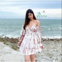 ราคา PATCHY BKK รุ่นใหม่ Chole เดรสมัดย้อมสั้นแขนยาว สายฝอ เซกซี่เล็กๆ (14583035686)