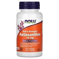 ราคา แอสตาแซนธิน NOW Foods Astaxanthin Extra Strength 10 mg 60 Softgels (24263154570)
