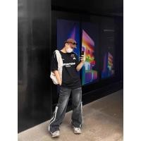 ราคา พร้อมส่ง เสื้อยืดแขนสั้น ผ้าฝ้ายแท้ พิมพ์ลาย สไตล์ฮิปฮอป อเมริกัน เรโทร เหมาะกับฤดูร้อน สําหรับผู้ชาย (25012472590)