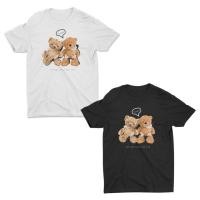 ราคา เสื้อยืดแขนสั้นAIDEER Bear Collection เสื้อสกรีนลายหมี เสื้อลายตุ๊กตาหมี มีทั้งสีขาวและสีดำ friend Through thick and t (22337221469)