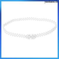 ราคา Rhinestone เข ็ มขัดสร ้ อยคอสําหรับผู ้ ชายเครื ่ องประดับสร ้ อยคองานแต ่ งงานเจ ้ าสาวชุดเอวไข ่ มุกและเพชรดอกไม ้ พลาสติกสีขาว Man yaohaoz (25778988350)