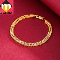 ราคา สร้อยข้อมือ ทอง 18k 6 มม ของขวัญ สําหรับผู้ชาย (24707863997)