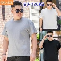 ราคา 80 130kg เสื้อคนอ้วน เสื้อยืดไซส์ใหญ่ คอกลม แขนสั้น คอตตอน นิ่ม เหมาะสำหรับผู้ชายและผู้หญิงทุกคน ราคาส่ง (23574829494)