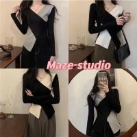 ราคา Maze พร้อมส่ง เสื้อยืดไหมพรหม แขนยาวทูโทน เนื้อผ้าใส่สบาย ใส่เที่ยวใส่ทำงานก็ดูดีสุดๆ 22cx08 (19661994908)