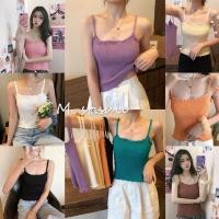 ราคา Maze ใหม่พร้อมส่ง เสื้อสายเดี่ยวไหมพรมลูกไม้สีน่ารัก มแต่งขอบหยักระบาย 9537 (6441049523)