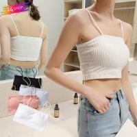 ราคา LOW 789 สายเดี่ยว ผ้าคอตตอน เนื้อผ้ายืดคอตตอน มีฟองน้ำเสริม บราไร้โครง เสื้อซับใน (21204039077)