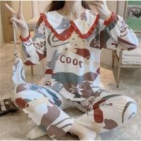 ราคา รุ่น199 ชุดนอนผู้หญิง ลายใหม่ เสื้อเเขนยาว กางเกงขายาว ผ้าcotton พร้อมส่งผ้าถุงให้ มีไซส์ M 2XL พร้อมส่ง (5952235670)