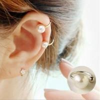 ราคา ต่างหู ตกแต่งใบหู สไตล์เกาหลี มุกเงิน มุกทอง แบบหนีบใบหู ปากชมพู มุก มุกระย้า (1772067938)