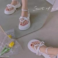 ราคา รองเท้าแตะแฟชั่น รองเท้าส้นตึก แบบเปิดเท้า สูง 2นิ้ว งานมาใหม่สวยมากคะ ราคาเบาๆคะ (18217046675)