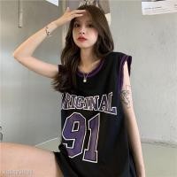 ราคา เสื้อบาสแขนกุด oversize เสื้อผ้าวัยรุ่นแฟชั่นสไตล์เกาหลี (17876614697)