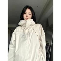 ราคา เสื้อคลุมแขนยาว มีฮู้ด เสื้อแจ็คเก้ตผ้าร่ม สีขาว สีดำ Jacket รุ่นขนาด S 2XL ทรงหลวม ผอม อวบ อ้วน ใส่ได้ (22481938392)