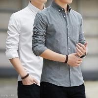 ราคา เสื้อเชิ้ตแขนยาวผู้ชายสไตล์ธุรกิจสีขาวเข้ากับการแต่งกายผู้ชายสีดําน้ําเงินน้ําเงินเทาสีฟ้าสีเทา (23506098942)