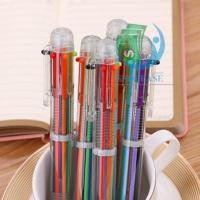 ราคา ปากกาหมึกแห้ง ลูกลื่น 6 สี 0 5 มม ปากกาหลากสี หลายสี se99 (3551364739)
