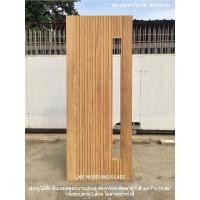 ราคา ประตูไม้ ไม้เนื้อแข็ง ไม้สัก ทึบเสมอขอบบานเซาะร่องยูแนวตั้ง เว้นขอบบาน 2 ด้าน ซ้าย ขวา ช่องกระจกติดตาย 1 ด้าน (22983358472)
