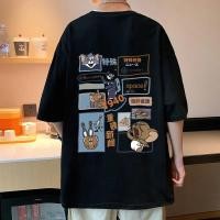 ราคา ผู้ชายและผู้หญิงใส่ได้ อเมริกัน วินเทจ พิมพ์การ์ตูน พิมพ์การ์ตูน การพิมพ์สองด้าน พลัสขนาดเสื้อยืด (23127913177)