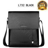 ราคา กระเป๋าสะพายไหล่ กระเป๋าเมสเซนเจอร์หนัง สำหรับผู้ชาย Messenger Bag PU Leather (18003825082)