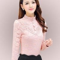 ราคา เสื้อเชิ้ตแขนยาว พิมพ์ลายลูกไม้ แฟชั่นสไตล์เกาหลี ตะวันตก สําหรับผู้หญิง (23983880918)