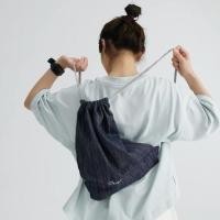 ราคา LY กระเป๋าเป้สะพายหลัง ผ้ายีน แบบผูกเชือก พับได้ สําหรับผู้ชาย ผู้หญิง นักเรียน (18682744608)