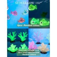 ราคา ปะการังเรซิ่นเรืองแสง หลากสี สําหรับตกแต่งตู้ปลา 6 ชิ้น (22487525465)