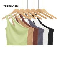 ราคา เสื้อครอปท็อป เปิดไหล่ข้างเดียว ผ้าถัก สุดเซ็กซี่ สําหรับผู้หญิง (23952865420)