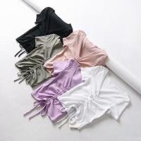 ราคา เสื้อครอปท็อปเซ็กซี่ คอวี แต่งเชือกผูกด้านหน้า สีแคนดี้ สไตล์สตรีท สําหรับผู้หญิง (19050596231)