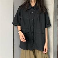 ราคา เสื้อเชิ้ตแขนสั้นผู้หญิงสีพื้น (7885783163)