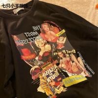 ราคา ลายการ์ตูน เสื้อเชิ้ต ผ้าฝ้าย แขนสั้น ผู้หญิง เสื้อ คนอ้วน ไซส์ใหญ่ ผู้ชาย เกาหลี โอเวอร์ไซส์ สีดํา ฮิปฮอป แฟน เสื้อยืด เชิ้ตผู้ สีพื้น หญิง shirt เสื้อผ้า สีขาว วินเทจ plus size ใส่สบาย ผ้าคอตตอน whi
