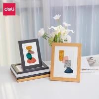 ราคา Deli กรอบรูป กรอบรูปไม้ ขนาด 4x6 5x7 6x8 นิ้ว A4 ดีไซน์เรียบๆ หูแขวนผนัง ภาพเสริมที่ระลึก ตกแต่ง Photo Frame (13977534497)