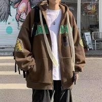 ราคา เสื้อแจ็กเก็ตลําลอง มีฮู้ด ทรงหลวม แต่งซิป สไตล์เกาหลี สําหรับผู้ชาย (23550865594)