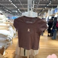 ราคา เสื้อยืดคอกลม แขนสั้น ปักลายกวาง หมี เหมาะกับฤดูร้อน สไตล์อเมริกัน สําหรับผู้หญิง (25014601464)