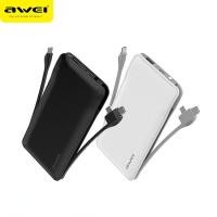 ราคา Awei P51K พาวเวอร์แบงค์ 10000mAh แบบพกพา พร้อมสายชาร์จในตัว 3 เส้น (21777301188)