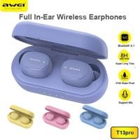 ราคา Awei T13Pro หูฟังอินเอียร์ไร้สาย V5 1 บลูทูธ พร้อมไมโครโฟน HiFi สําหรับ iPhone 13 12 (11991308835)