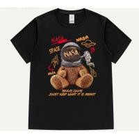 ราคา Space Teddy Bear เสื้อยืดแขนสั้นเสื้อคู่รักนักบินอวกาศ (22628450897)