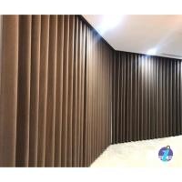 ราคา ผ้าม่านกั้นห้องสีเทาเจาะตาไก่สำเร็จรูปเนื้อผ้าหนากันแสงUV 95 100 (23250243993)